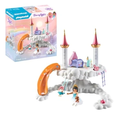 Abbildung von PLAYMOBIL Princess Magic 71360 Himmlische Babywolke, magisches Kinderzimmer in den Wolken, inklusive Babywiege, Schaukelpferd, Teddybär und mehr, Spielzeug für Kinder ab 4 Jahren