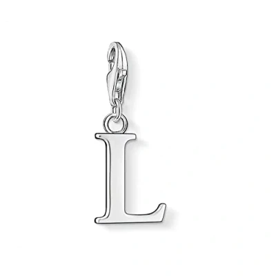 Abbildung von Thomas Sabo Damen Charm Anhänger L Buchstabe Club 925 Sterling Silber 0186 001 12