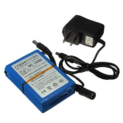 Abbildung von Eleoption DC12300 Super Akku Batterie für Kameras, DC 12 V, 3000 mAh, Lithium Ionen Akku, wiederaufladbar, mit Deckel