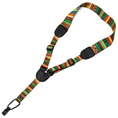 Abbildung von TIGER Ukulelengurt im Azteken Stil, verstellbarer Gurt, passend für alle Ukulelen