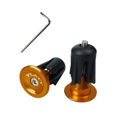 Abbildung von PLATT Fahrrad Lenkerstopfen Aluminium Lenker Endkappen Bar End Plugs für Fahrrad,MTB, Rennrad (1 Paar,Gold)