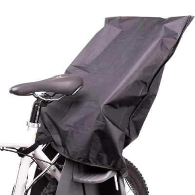 Abbildung von Zamboo Regenschutz für Fahrradkindersitz wasserdichte Abdeckung/Regenhülle Kinder Fahrradsitz hinten (passend Römer, Hamax, Thule etc.) Schwarz