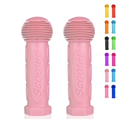 Abbildung von OTFAITP Roller Griff Lenker 1 Paar Fahrrad Fit für 2 3 4 Räder Kid Kick Roller,Kinder Fahrrad,Drifting Roller,Schaukel (Hellrosa)