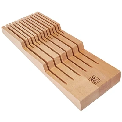 Abbildung von ZWILLING Messerhalter Für Schubladen, Schubladen Einsatz, 12 Messer, 41 x 15,5 4,8 cm, Holz, Braun