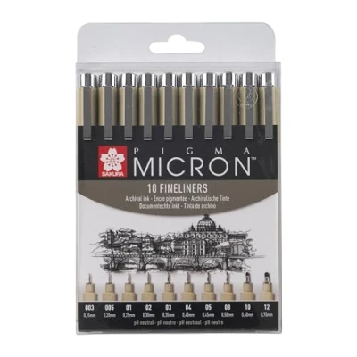 Abbildung von Pigma Micron Fineliner, 10 Stück