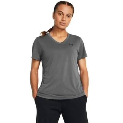 Abbildung von Under Armour TECH Solid Sport Tshirt, Damen, Größe: Medium, Castlerock/black