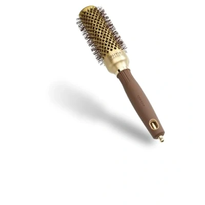 Abbildung von Olivia Garden Expert Blowout Shine Gold &amp; Braun 35 Runde, antistatische Keramikbürste für glänzende und frizzfreie Blowouts