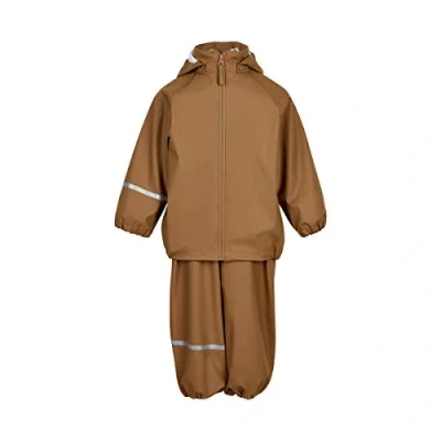 Abbildung von Celavi Unisex Kids Basic Recycle PU Rainwear Set, Rubber, 110