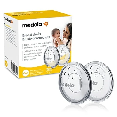 Abbildung von Medela Brustwarzenschutz BPA frei, aus weichem Silikon Mit atmungsaktiven Lüftungsöffnungen 2er Set