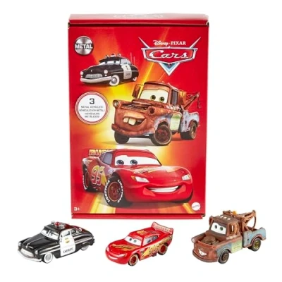 Abbildung von Mattel Disney Pixar Cars Fahrzeuge Radiator Springs 3er Packung, beliebte Die Cast Fahrzeuge, Spielzeug ab 3 Jahren HBW14