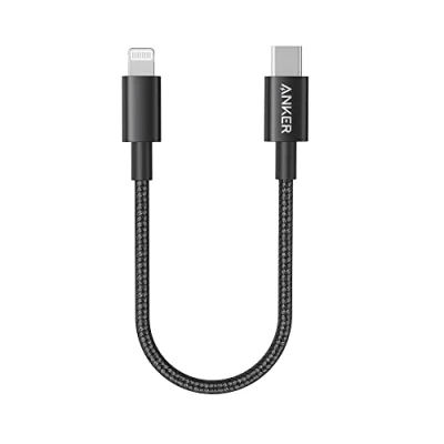 Abbildung von Anker USB C Lightning Kabel, 331 auf Ladekabel 30cm, MFi zertifiziert, New Nylon Schnellladekabel für iPhone 14/13/12/11 Serie Unterstützt Power Delivery (Schwarz)
