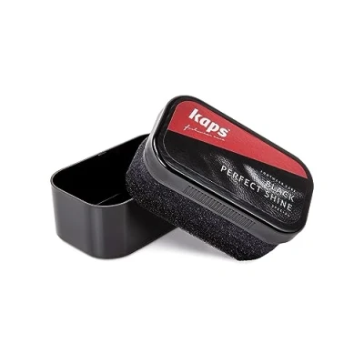 Abbildung von Kaps Perfect Shine, Schwamm zur Schuhpolitur Für sofortigen Glanz, Schuhe, Stiefel und Taschen aus Leder, (Schwarz)