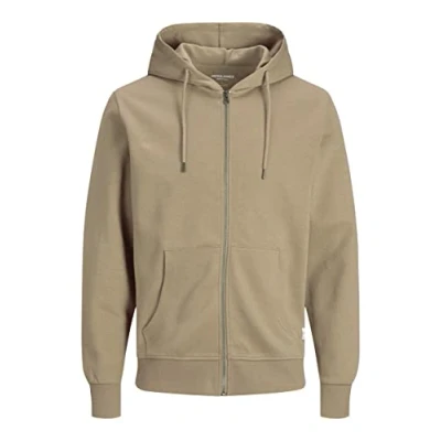 Abbildung von JACK &amp; JONES Herren JJEBASIC Sweat Zip Hood, Crockery/REG, 3XL