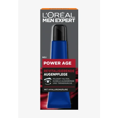 Abbildung von L&#039;Oréal Men Expert Augencreme gegen Falten für Männer, Anti Aging Augenpflege müde und matte Haut, Herren Feuchtigkeitspflege mit Hyaluronsäure, Power Age, 1 x 15 ml