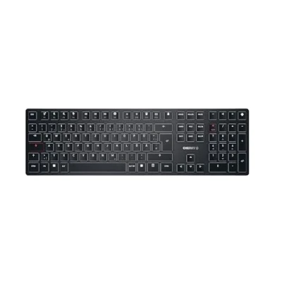 Abbildung von CHERRY KW X ULP, Ultra Flache Mechanische High End Tastatur, Deutsches Layout (QWERTZ), Kabellose Multi Device Tastatur Für Bis Zu 4 Geräte, Wiederaufladbar, Schwarz