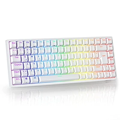 Abbildung von RK ROYAL KLUDGE RK84 DE 75% Gaming Tastatur, 85 Tasten Kompakte TKL , Bluetooth Mechanische Roter Schalter, RGB Hintergrundbeleuchtung, 2.4Ghz für Mac &amp; Windows