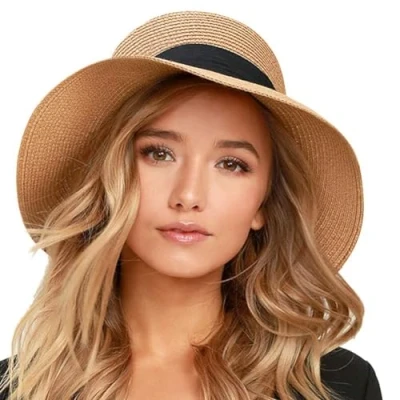 Abbildung von FURTALK Damen Sonnenhut UV Schutz Strandhut Faltbar Sommerhut UPF 50+ Strohhut mit Breite Krempe