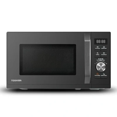 Abbildung von Toshiba MW3 AG20PE(BK) Mikrowellen mit Grill 20L 3 in 1 Mikrowellenherd 1000W, Chef Abtauung, Mikrowelle, Grill, Kombi, 5 Leistungsstufen, 8 Automatikprogrammen, Einfacher Reinigung, Schwarz