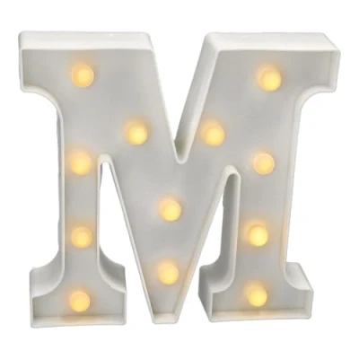 Abbildung von JANDEI Warmes Licht LED Zahlen und Buchstaben für Dekoration Atmosphäre, leuchtendes Herz, Nachtlichter, Geburtstage, Hochzeiten, Schaufenster. Sie funktionieren mit AA Batterien (M)