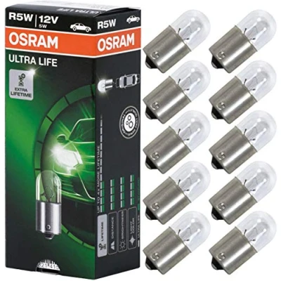 Abbildung von Osram ULTRA LIFE Standlichtlampe R5W, 5007ULT, 12V, 10er Faltschachtel, Silber