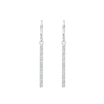 Abbildung von Elli GEO STAB Sparkling Ohrringe silvercoloured, Damen, Größe: One Size, Silver coloured