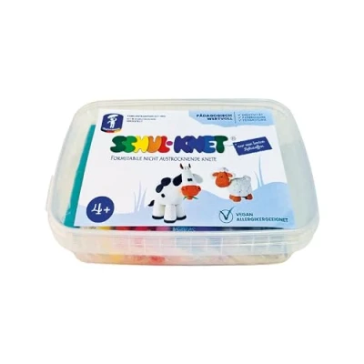 Abbildung von Feuchtmann SCHUL KNET Maxi Box Knetset 10 x 40g Kinderknete in Stangen vegane glutenfreie Spielknete nicht trocknende Knete ungiftige Modelliermasse