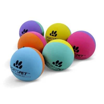 Abbildung von SPORTSPET High Bounce Balls aus natürlichem Kautschuk für Hunde (Ø 60mm) (6er Pack)