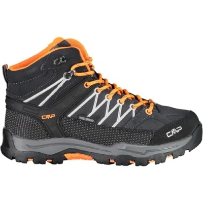 Abbildung von CMP KIDS Rigel MID Trekking Shoes WP Unisex Hikingschuh für Kinder, Größe: 37, Antracite/flash orange Leder und textil