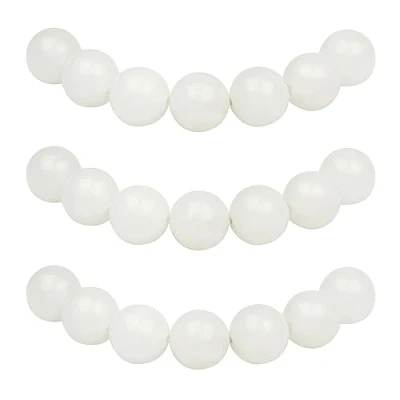 Abbildung von MJDCB Perlen zum Auffädeln 8mm 45 stück Weiße Jade Halbedelsteine mit Loch Natürliche Lose Runde Steinperlen für Herstellung Schmuck Armbänder Halsketten