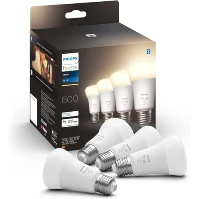 Abbildung von Philips Hue White Ambiance E27 Einzelpack 1600, dimmbar, alle Weißschattierungen, steuerbar via App, kompatibel mit Amazon Alexa (Echo, Echo Dot)