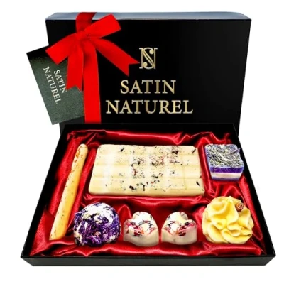 Abbildung von 7 Luxuriöse BIO Badebomben Vegan für 14 Bäder Weihnachtsgeschenke Frauen Wellness Geschenke Badezusatz zur Entspannung Geburtstagsgeschenk Geschenk