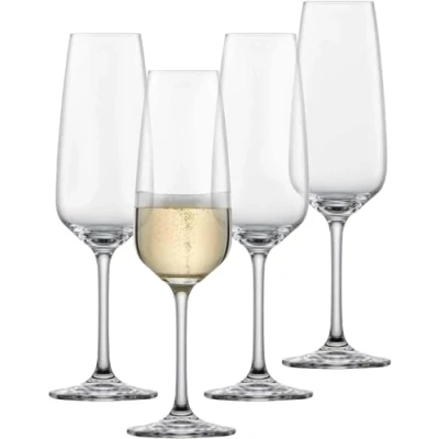 Abbildung von SCHOTT ZWIESEL Sektglas Tulip (4er Set), zeitlose Champagner Gläser mit Moussierpunkt, spülmaschinenfeste Tritan Kristallgläser, Made in Germany (Art. Nr. 123610)