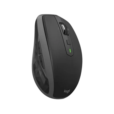 Abbildung von Logitech MX Anywhere 2S Bluetooth Edition kabellose Maus, mehrere Oberflächen, superschnelles Scrollen, aufladbar, mobil, Verbindung zu bis 3 Mac/PC Computern Graphit