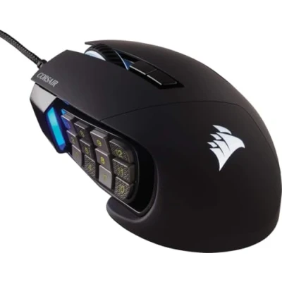 Abbildung von CORSAIR SCIMITAR RGB ELITE Kabelgebundene MOBA/MMO Gaming Maus 18.000 DPI 17 programmierbare Tasten iCUE Kompatibel PC, Mac, PS5, PS4, Xbox Schwarz