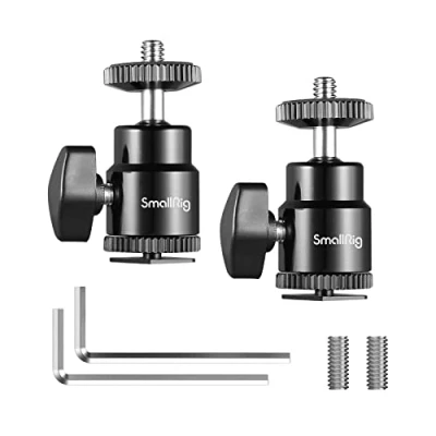 Abbildung von SMALLRIG Mini Ball Head 2 Stück mit Cold Shoe Adapter für DSLR Monitor Gopro 2059