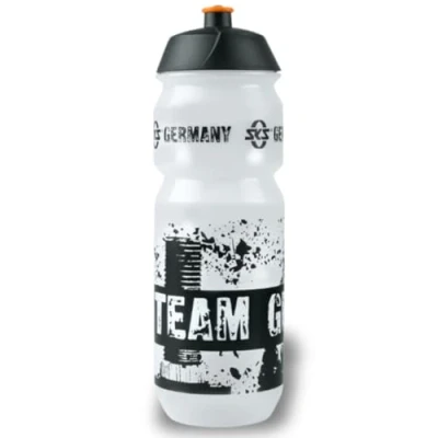 Abbildung von SKS GERMANY TEAM BOTTLE LARGE 750 ml Trinkflasche in sportlichem Design (Zubehör für alle gängigen Flaschenhalterungen, auslaufsicheres Push Pull Ventil, ergonomische Form, abnehmbarer Deckel)
