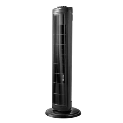 Abbildung von PELONIS 76 cm Oszillierender Turmventilator, 3 Geschwindigkeitsstufen, 8H Timer, Leiser &amp; Platzsparender Lüfter für Zuhause, Büro (Schwarz)