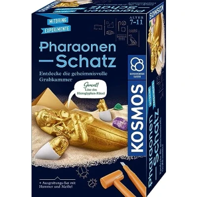 Abbildung von KOSMOS 658199 Pharaonen Schatz, Ausgrabungs Set, Grabe echte Edelsteine und Sarkophage selbst aus, mit Hammer Meißel, Experimentierset für Kinder ab 7 Jahre