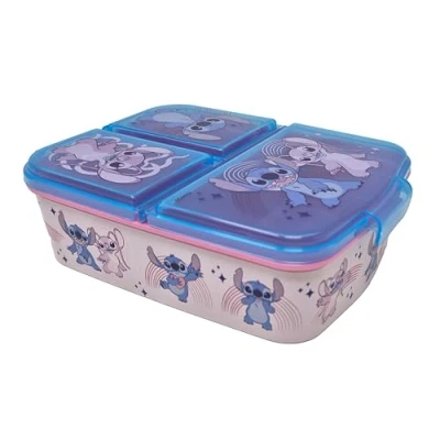 Abbildung von Theonoi Kinder Brotdose/Lunchbox/Sandwichbox verschiedene Designs wählbar aus Kunststoff BPA frei (Lilo and Stitch)