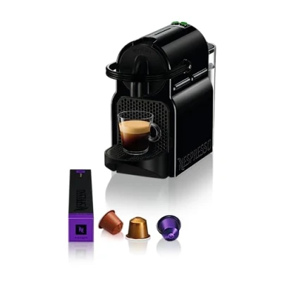 Abbildung von Nespresso De&#039;Longhi EN 80.B Inissia Kapselmaschine, Hochdruckpumpe und Energiesparfunktion, Automatische Power Off 9 Minuten, Tassenfüllmenge für Espresso Lungo, 0.7 l Wassertank, Schwarz