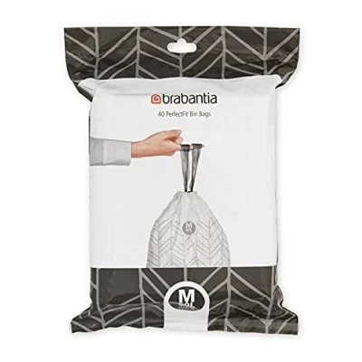 Abbildung von Brabantia Müllbeutel PerfectFit Spenderpackung (Code M 60L) Extra Starke müllsäcke Mit Zugband (40 Müllbeutel)
