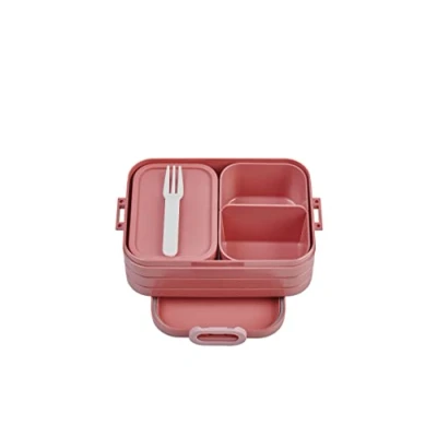 Abbildung von Mepal Brotdose Midi mit Bento Box für 2 Sandwiches oder 4 Brotscheiben Lunchbox kleine Snacks &amp; Reste Erwachsene Essenbox Fächern Vivid mauve