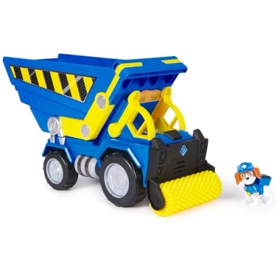 Abbildung von Rubble &amp; Crew Premium Baufahrzeug mit Kippmulde, Planierwalze, Lichtern und Geräuschen (Deluxe Fahrzeug) Wheeler Figur, Spielzeug für Kinder ab 3 Jahren