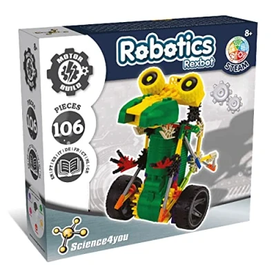 Abbildung von Science4you Robotik Rexbot, EIN Roboter Bausatz mit 106 Stücke Selber Bauen Dieser Elektronik Baukasten, Lernspiel UNT Konstruktionsspielzeug fur Kinder ab 8 Jahre