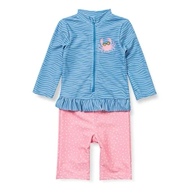 Abbildung von Playshoes UV Schutz Einteiler Unisex Kinder Badeanzug Schwimmanzug Badebekleidung, Krebs Langarm, 86/92
