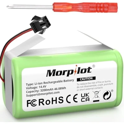 Abbildung von 14.4V 3200mAh Li Ion Ersatzakku für eufy RoboVac, G10 G20 G30 G35 G40 Hybrid, Kompatibel mit RoboVac 11 11S Max 15C 15T 25C 30 30C 35C, Tesvor X500 Akku