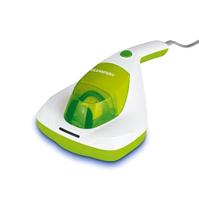 Abbildung von CLEANmaxx Anti Milben Handstaubsauger Matratzenreiniger mit UV C Licht Vernichtet 99,9% Aller Inkl. HEPA Filter und 250ml Staubbehälter Ideal für Allergiker [Limegreen]