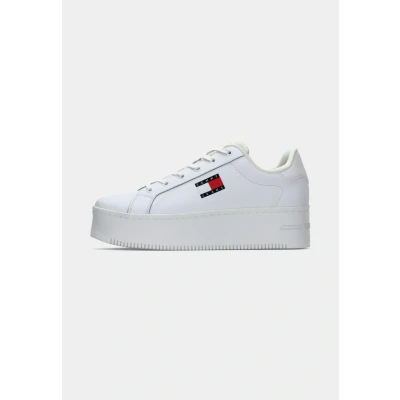 Abbildung von Tommy Jeans Flatform Sneaker low, Damen, Größe: 39, White Schuhe