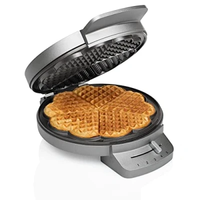 Abbildung von Princess Waffeleisen 132380, Mit Herzwaffelform, 1200 Watt, 0,85m Kabellänge, 5 Heizstufen, Kontrollleuchte