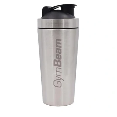 Abbildung von GymBeam Edelstahl Protein Shaker 750 ml, auslaufsicher, BPA frei, mit Messskala &amp; Mixsieb langlebig, geruchsneutral, spülmaschinengeeignet für Sportgetränke (Grey)